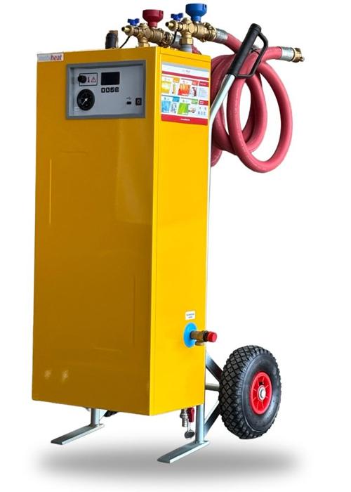 Mobiles Elektroheizmobil als Notheizung bei Heizungsausfall oder Heizungstausch